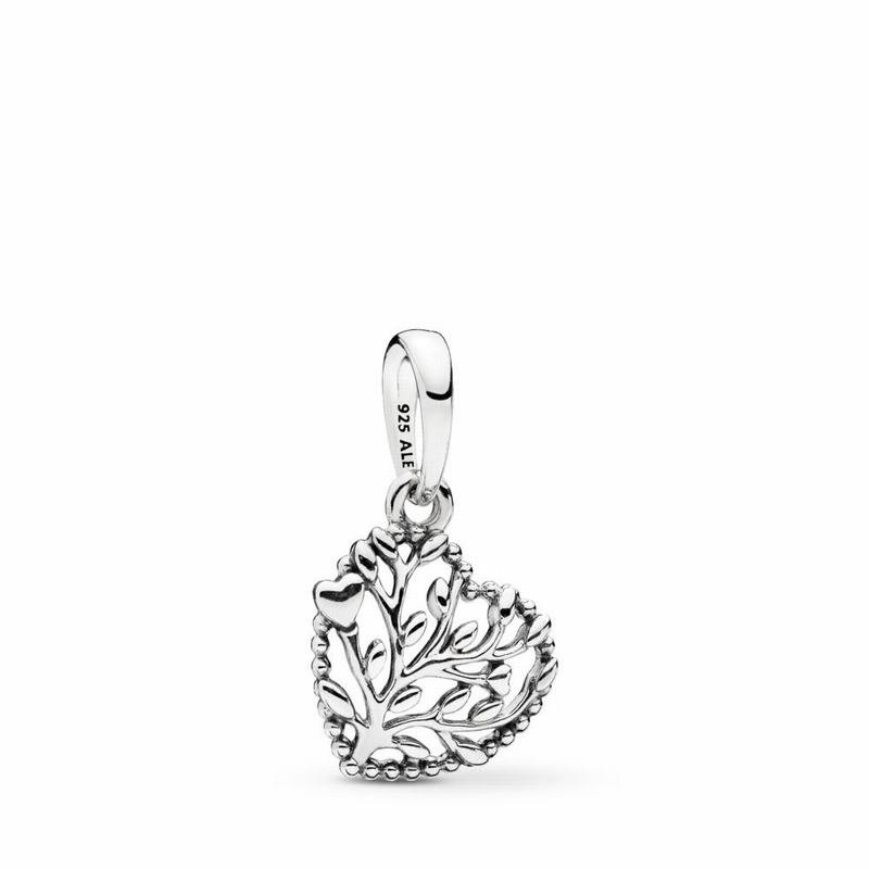Pandora Flourishing Hearts Dangle Charm Europe - Sterling Silver - 758294AET